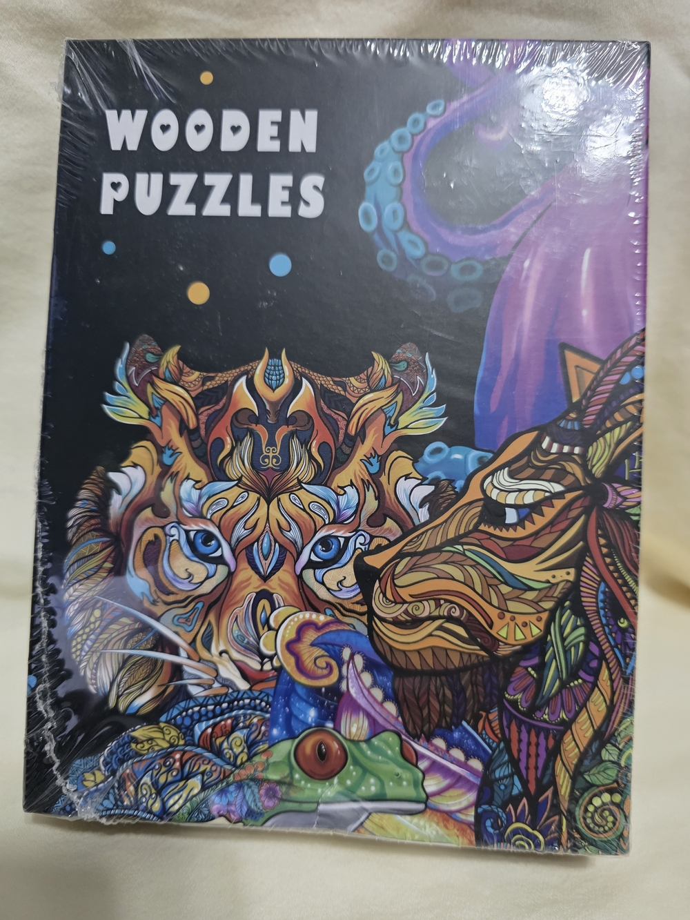 Wooden Puzzles Colorful Fox Family Puzzle – Multicolor